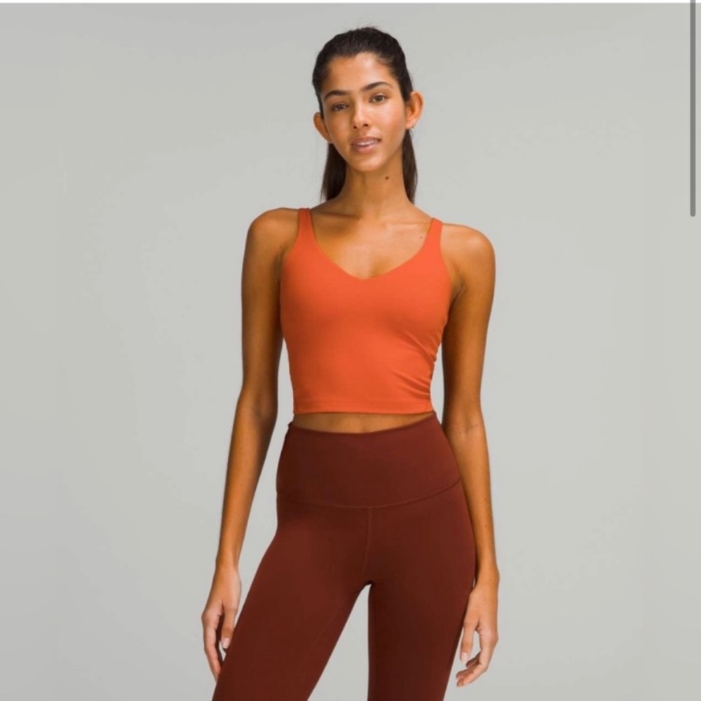 LuluLemon Align Tank Top/Bra - Canyon Orange - Size 8